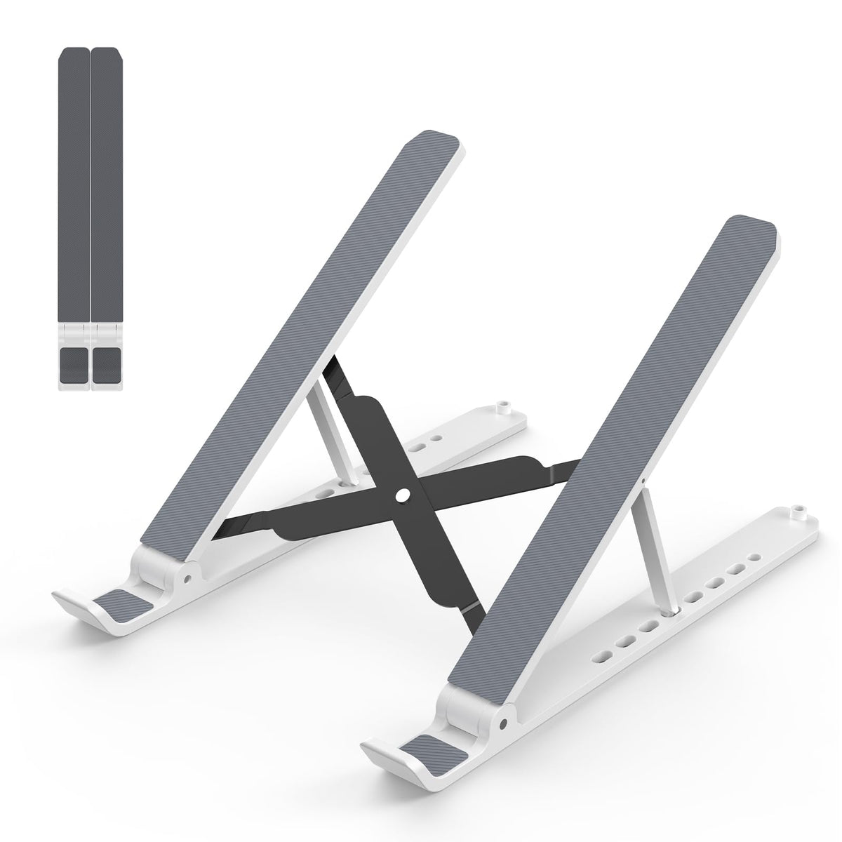 Tonmom Laptop Stand for Desk, Adjustable Laptop Riser, Black