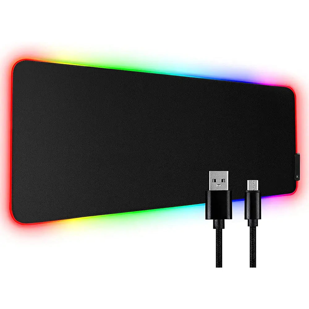 31.5"X12" Large Gaming RGB Mouse Pad with Durable Strip 11 Lighting Modes, Quality Waterproof LED Mouse Pad with Non-Slip Rubber
