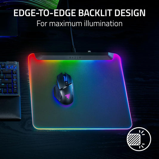 Razer Firefly V2 Pro Fully Illuminated RGB Gaming Mouse Mat, Black