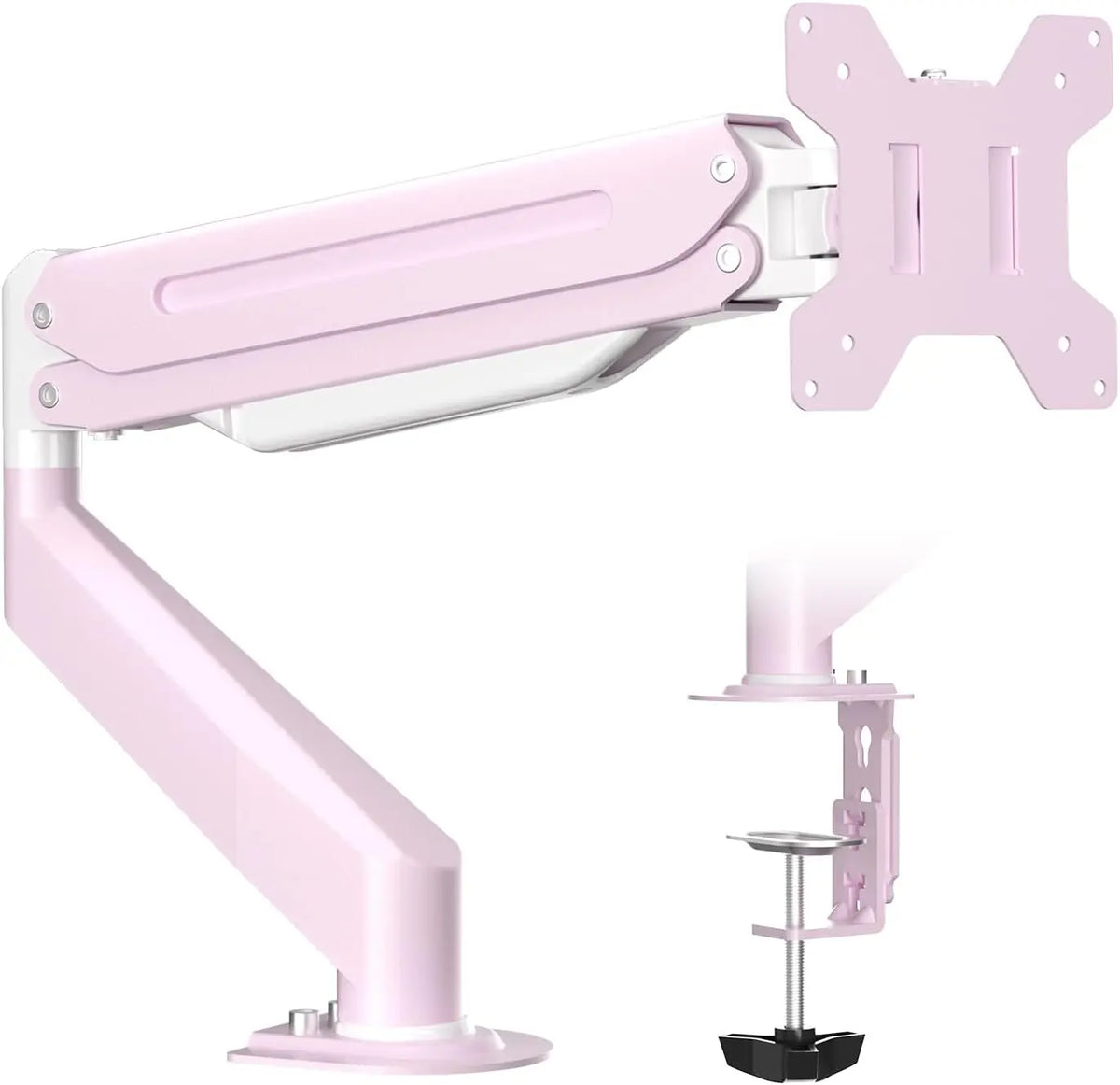 Monitor Mount Gas Spring Monitor Arm Desk Mount Fully Adjustable Fits 17 20 22 23 24 26 27 32 35 inch Monitors Weight Capacity up to 24.25 lbs