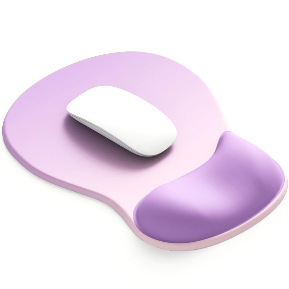 DEMON CHEST ErgoComfort Gel Wrist Rest Mouse Pad-Ergonomic Office Mousepad with Wrist Support-Non-Slip, Design Desk Accessories Mat for Home&Game Decor (02Pink Serenity)