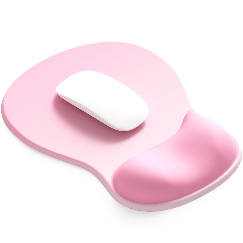 DEMON CHEST ErgoComfort Gel Wrist Rest Mouse Pad-Ergonomic Office Mousepad with Wrist Support-Non-Slip, Design Desk Accessories Mat for Home&Game Decor (02Pink Serenity)
