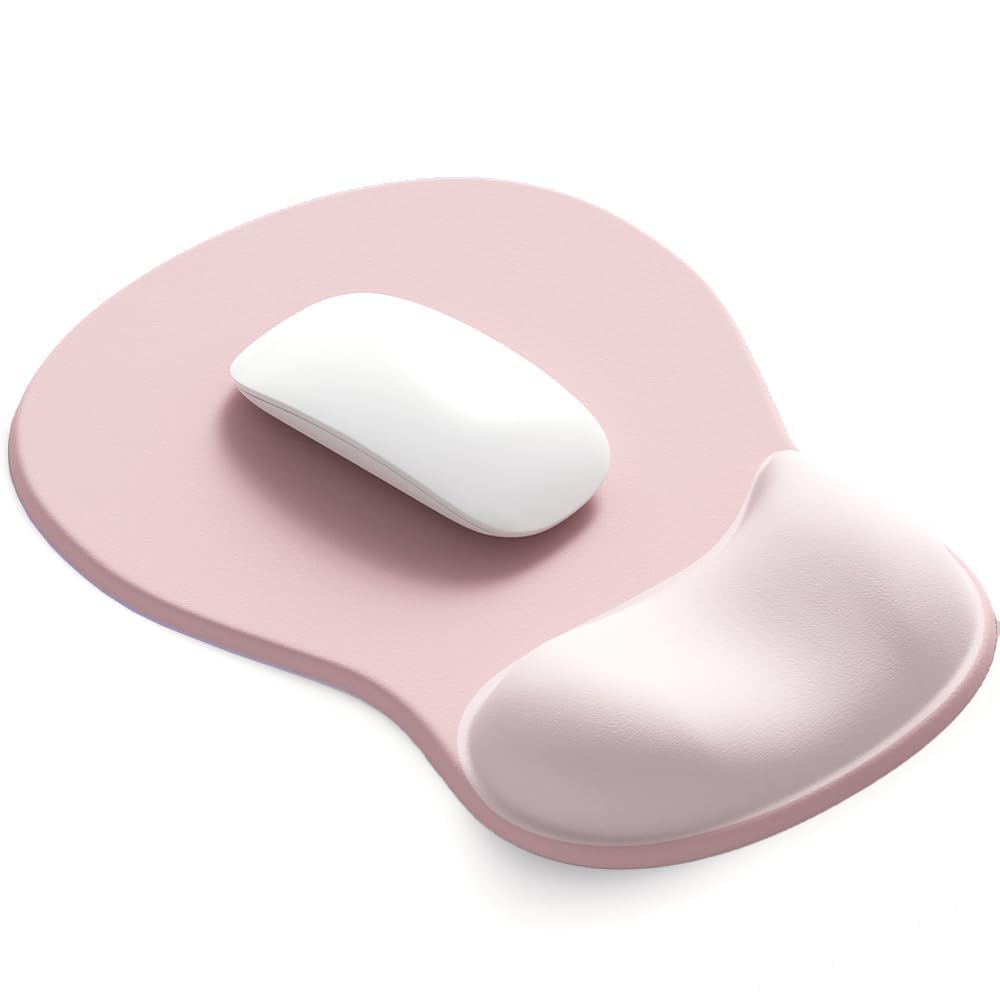 DEMON CHEST ErgoComfort Gel Wrist Rest Mouse Pad-Ergonomic Office Mousepad with Wrist Support-Non-Slip, Design Desk Accessories Mat for Home&Game Decor (02Pink Serenity)
