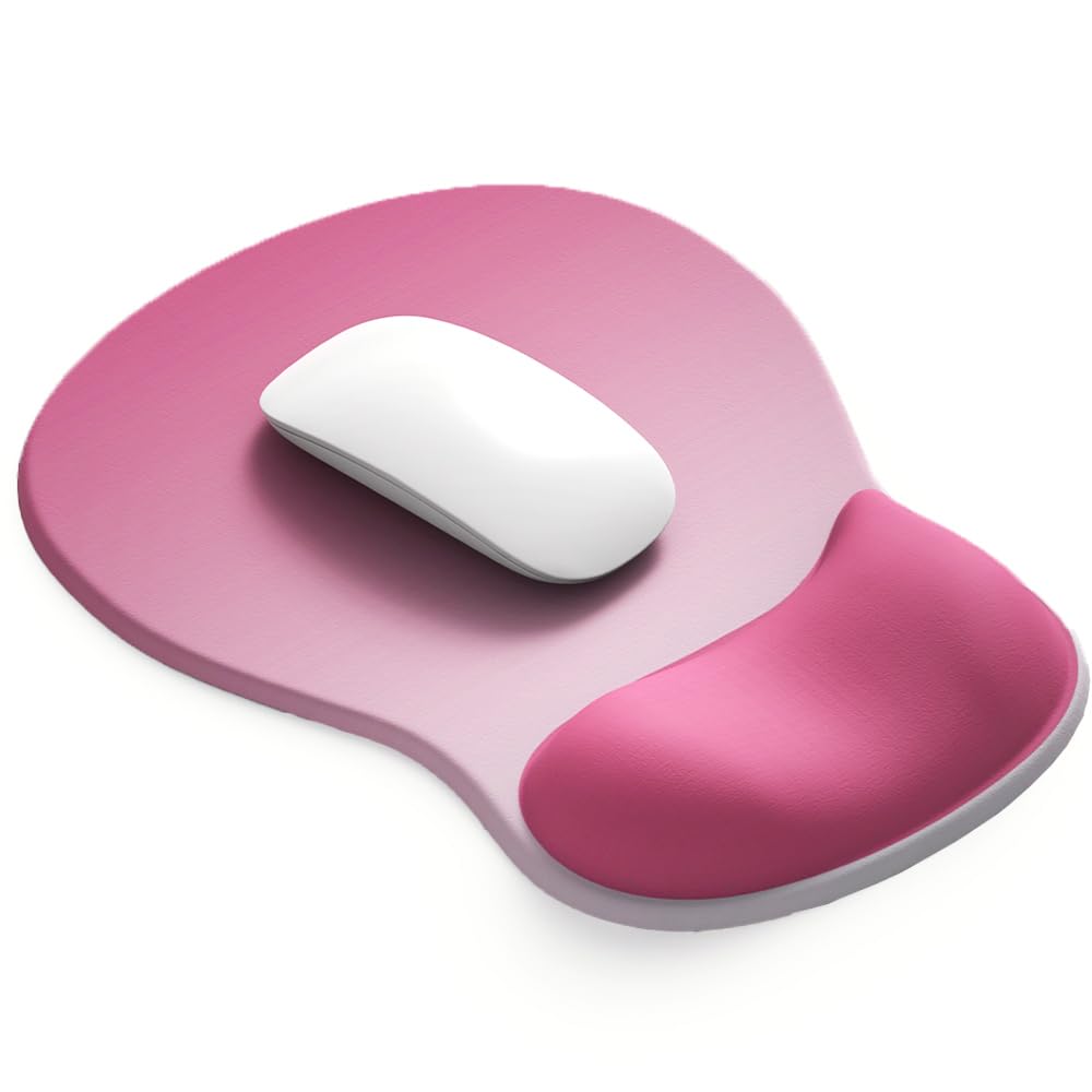DEMON CHEST ErgoComfort Gel Wrist Rest Mouse Pad-Ergonomic Office Mousepad with Wrist Support-Non-Slip, Design Desk Accessories Mat for Home&Game Decor (02Pink Serenity)