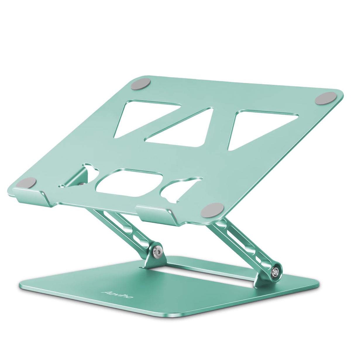 Aoviho Adjustable Laptop Stand for Desk,Portable Laptop Stand Holder and Riser,Foldable Aluminum Notebook Computer Stands for MacBook Air Pro HP Lenovo Dell Samsung Chromebook, 10-15.6 inch, Silver