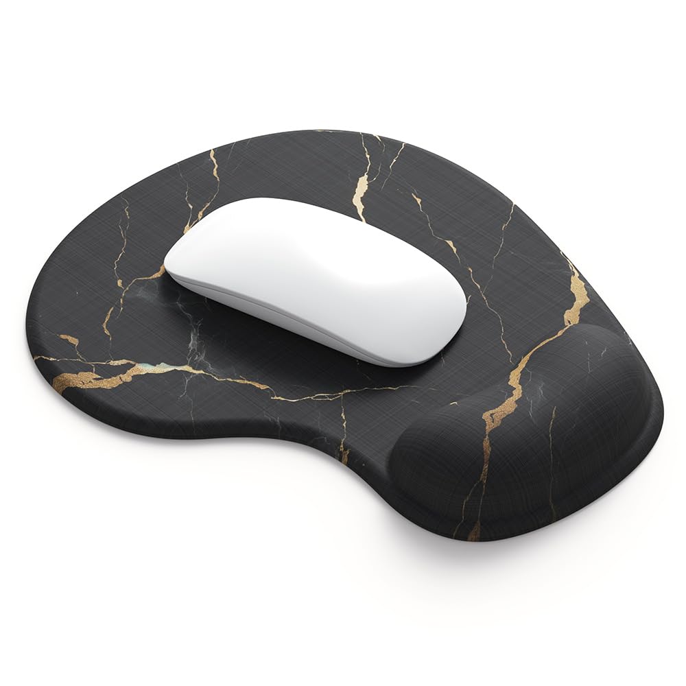 Office Mousepad with Gel Wrist Support - Ergonomic Gaming Desktop Mouse Pad Wrist Rest - Design Gamepad Mat Rubber Base for Laptop Computer -Silicone Non-Slip Special-Textured Surface (01Pink)