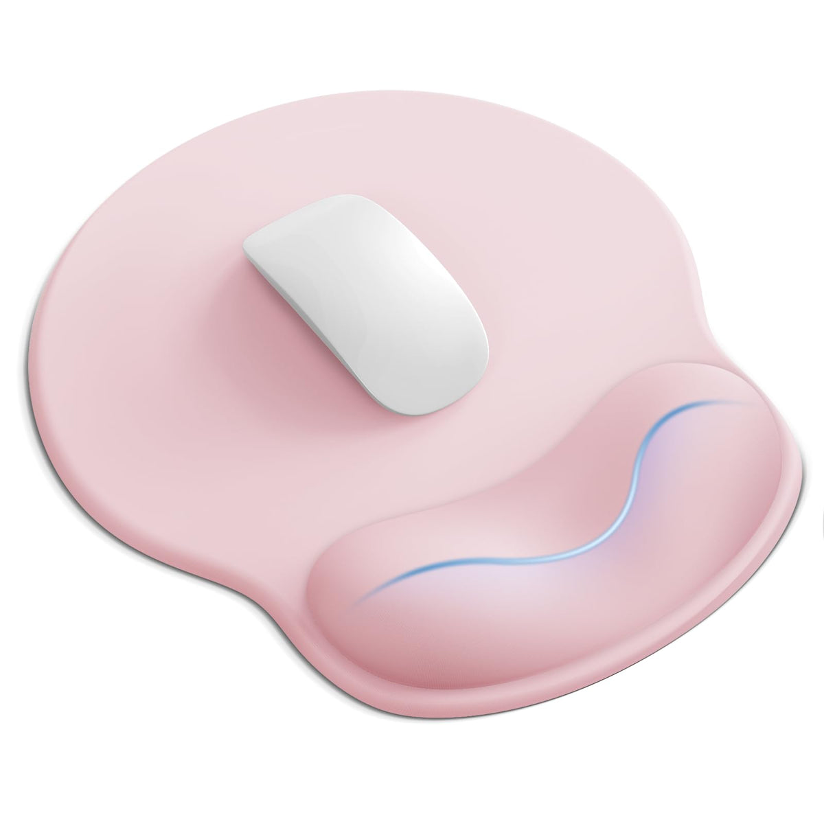 Mouse Pad with Wrist Rest for Desktop Large Ergonomic Mouse Mat(Light Pink)