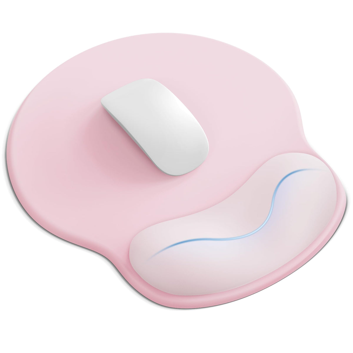 Mouse Pad with Wrist Rest for Desktop Large Ergonomic Mouse Mat(Light Pink)