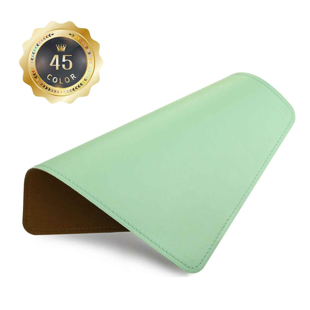 Mouse Pad, PU Mouse Pad，Leather Mouse Pad with Stitched Edge Micro-Fiber Base with Non-Slip Waterproof，Mouse Pad for Computers，Laptop, 8x11Inch (Caramel Brown)