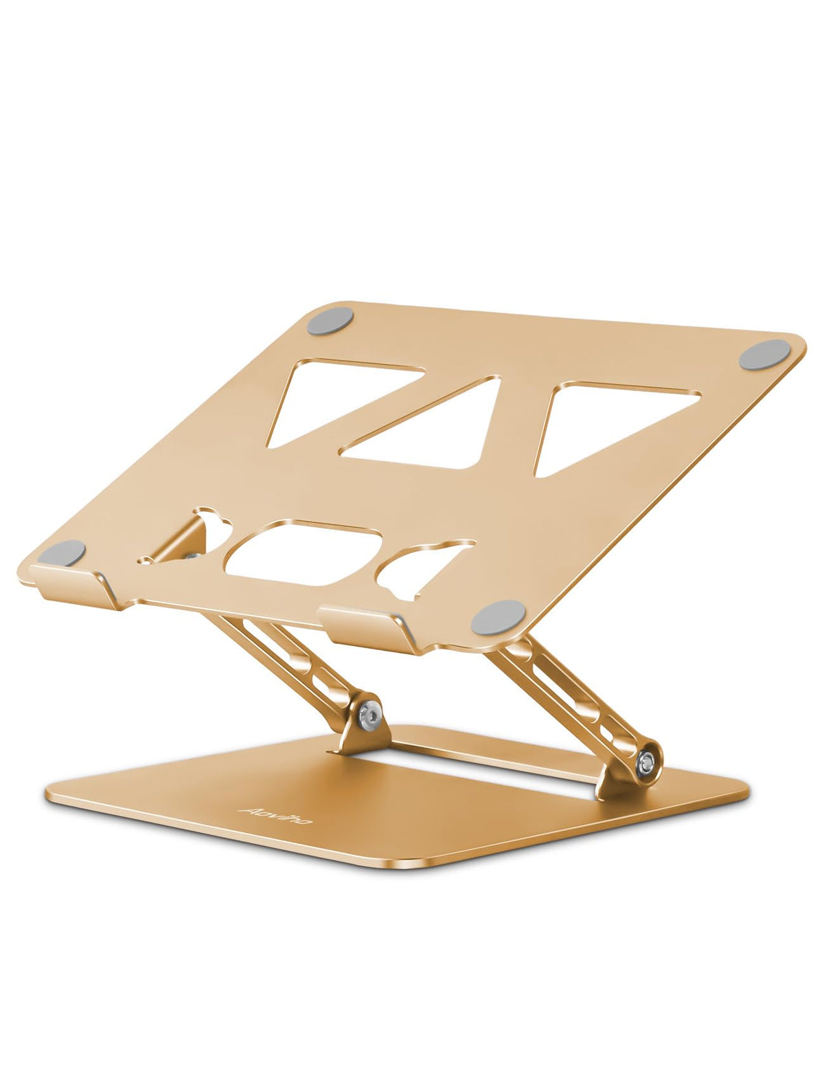 Aoviho Adjustable Laptop Stand for Desk,Portable Laptop Stand Holder and Riser,Foldable Aluminum Notebook Computer Stands for MacBook Air Pro HP Lenovo Dell Samsung Chromebook, 10-15.6 inch, Silver