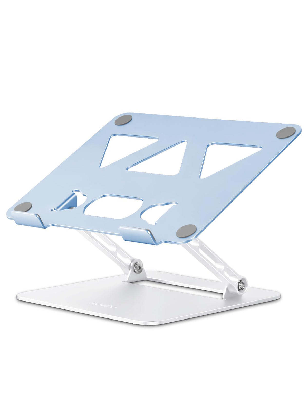 Aoviho Adjustable Laptop Stand for Desk,Portable Laptop Stand Holder and Riser,Foldable Aluminum Notebook Computer Stands for MacBook Air Pro HP Lenovo Dell Samsung Chromebook, 10-15.6 inch, Silver