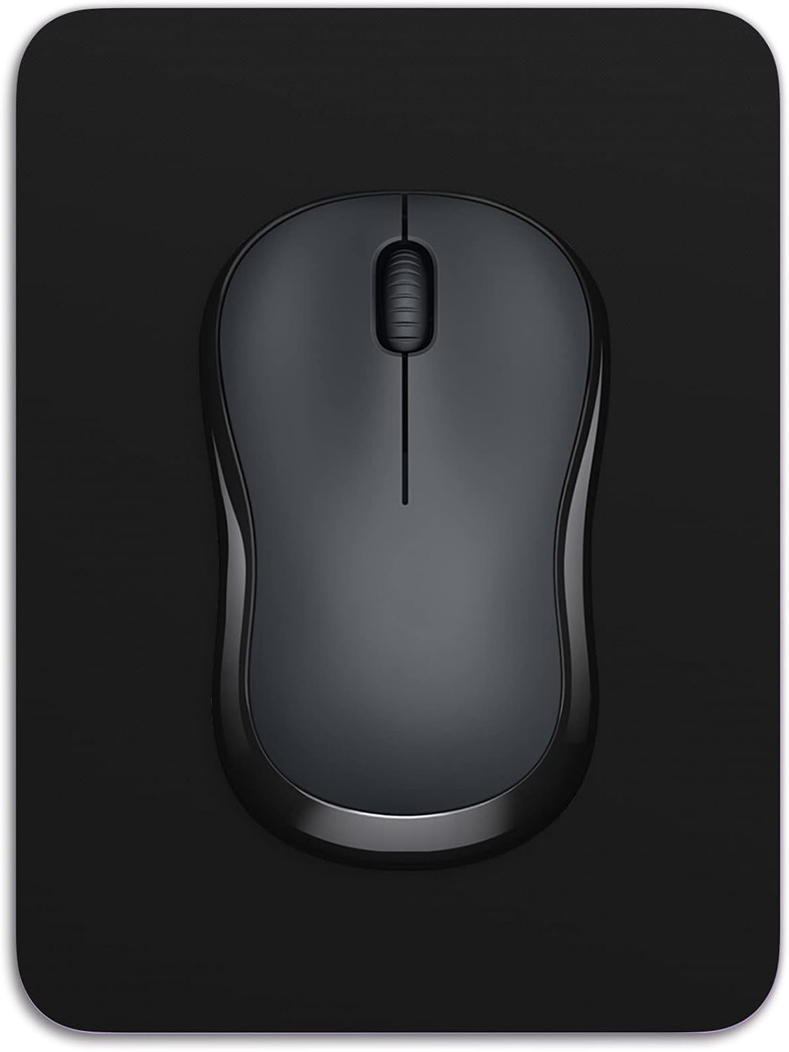 Small Mouse Pad, 6 x 8 Inch Thick Rubber Premium-Textured Non-Slip Portable & Washable Mini Mouse Mat for Women Men Wireless Laptops Keyboard Tray Gaming Work Computer Office Travel, Black