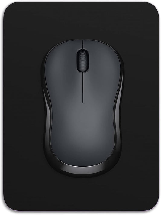 Small Mouse Pad, 6 x 8 Inch Thick Rubber Premium-Textured Non-Slip Portable & Washable Mini Mouse Mat for Women Men Wireless Laptops Keyboard Tray Gaming Work Computer Office Travel, Black