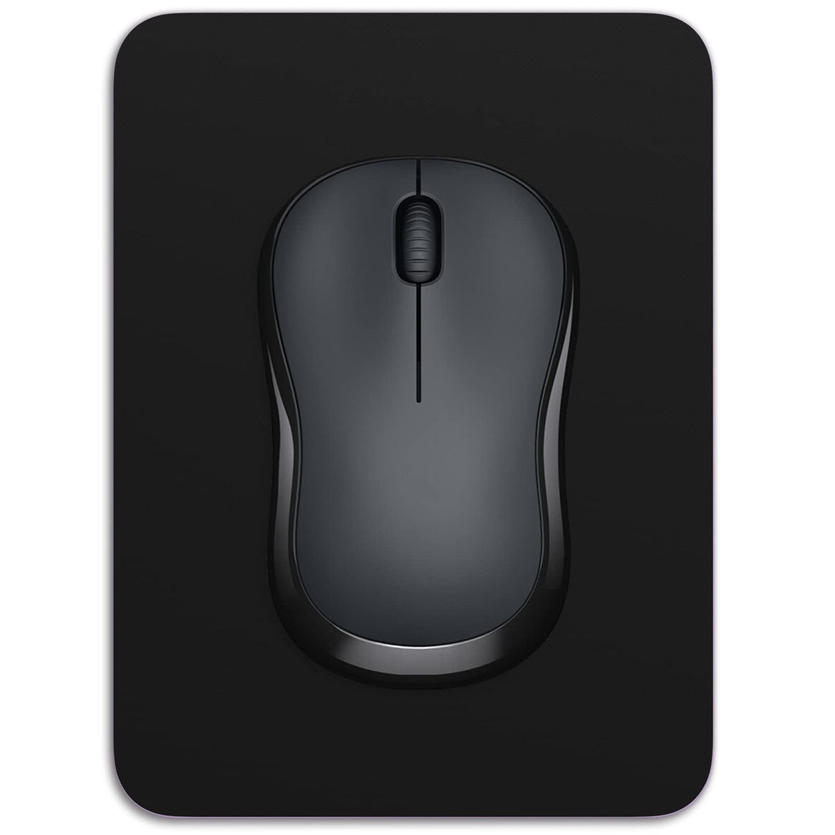 Small Mouse Pad, 6 x 8 Inch Thick Rubber Premium-Textured Non-Slip Portable & Washable Mini Mouse Mat for Women Men Wireless Laptops Keyboard Tray Gaming Work Computer Office Travel, Black