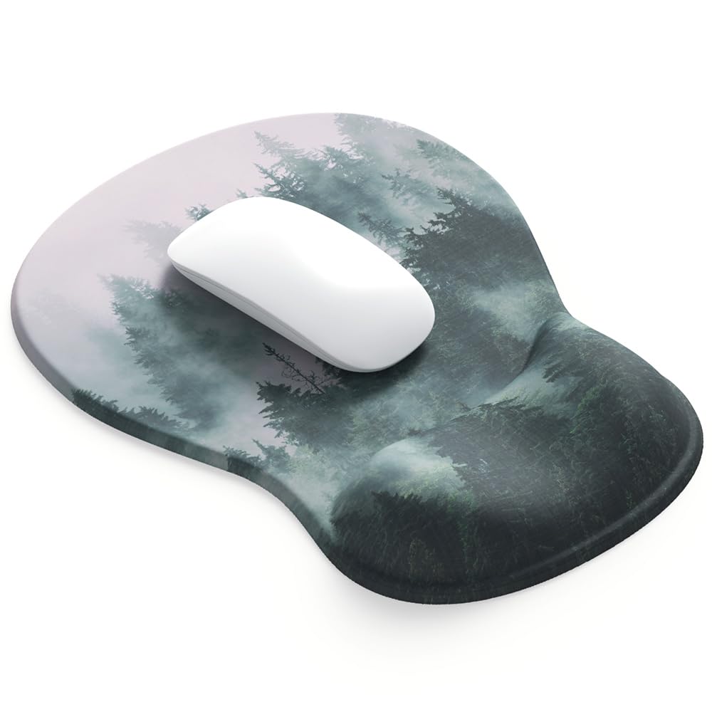 DEMON CHEST ErgoComfort Gel Wrist Rest Mouse Pad-Ergonomic Office Mousepad with Wrist Support-Non-Slip, Design Desk Accessories Mat for Home&Game Decor (02Pink Serenity)