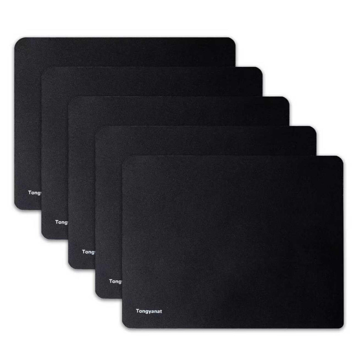 10 Pack Mouse Pad, Ultra-Smooth Gaming Mousepad, Non-Slip Rubber Base, Waterproof Mousepads Bulk Wireless Mouse, Mouse Pad for Desk, Laptop, PC & Office, Small Portable, 9 * 7 in, Black