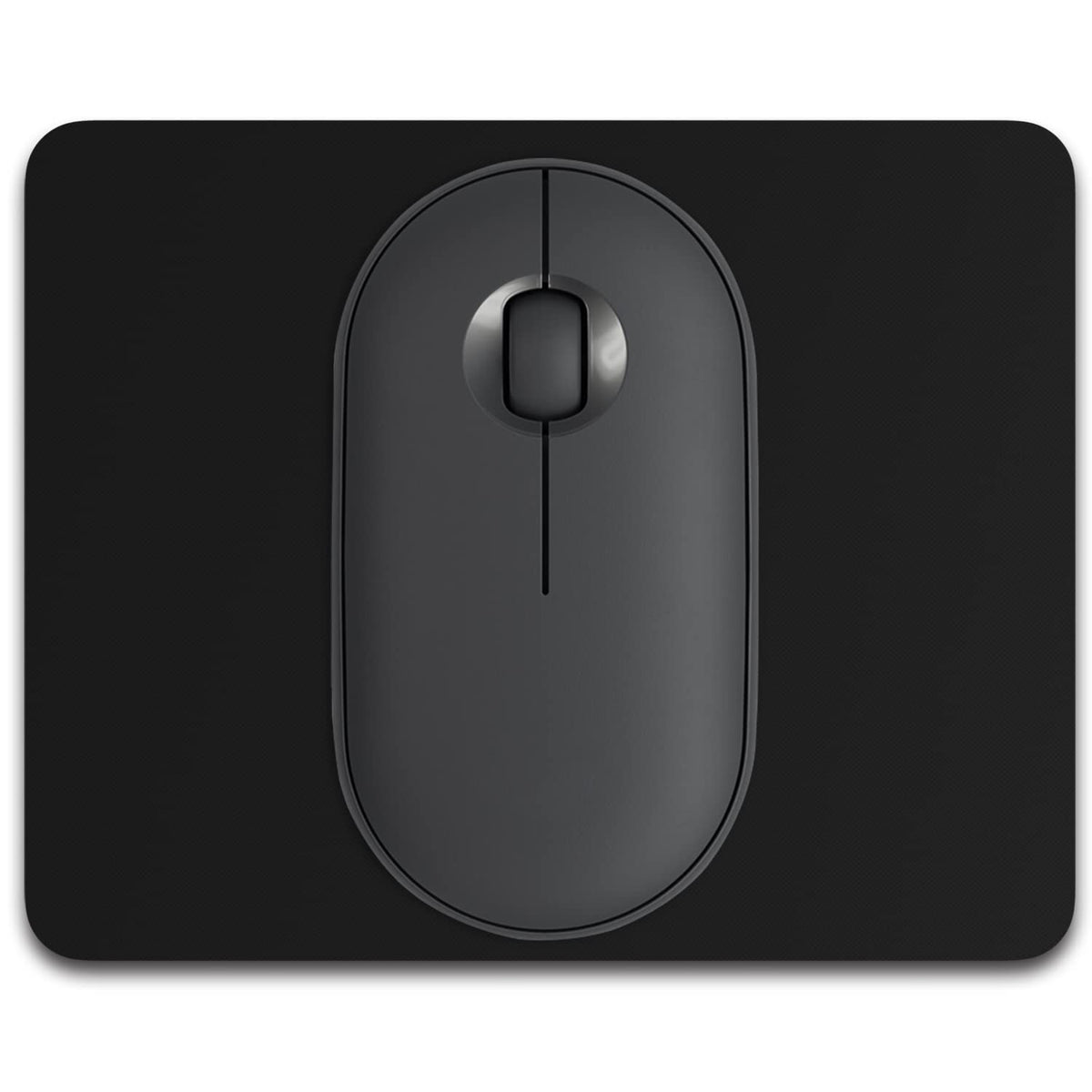 Small Mouse Pad, 6 x 8 Inch Thick Rubber Premium-Textured Non-Slip Portable & Washable Mini Mouse Mat for Women Men Wireless Laptops Keyboard Tray Gaming Work Computer Office Travel, Black