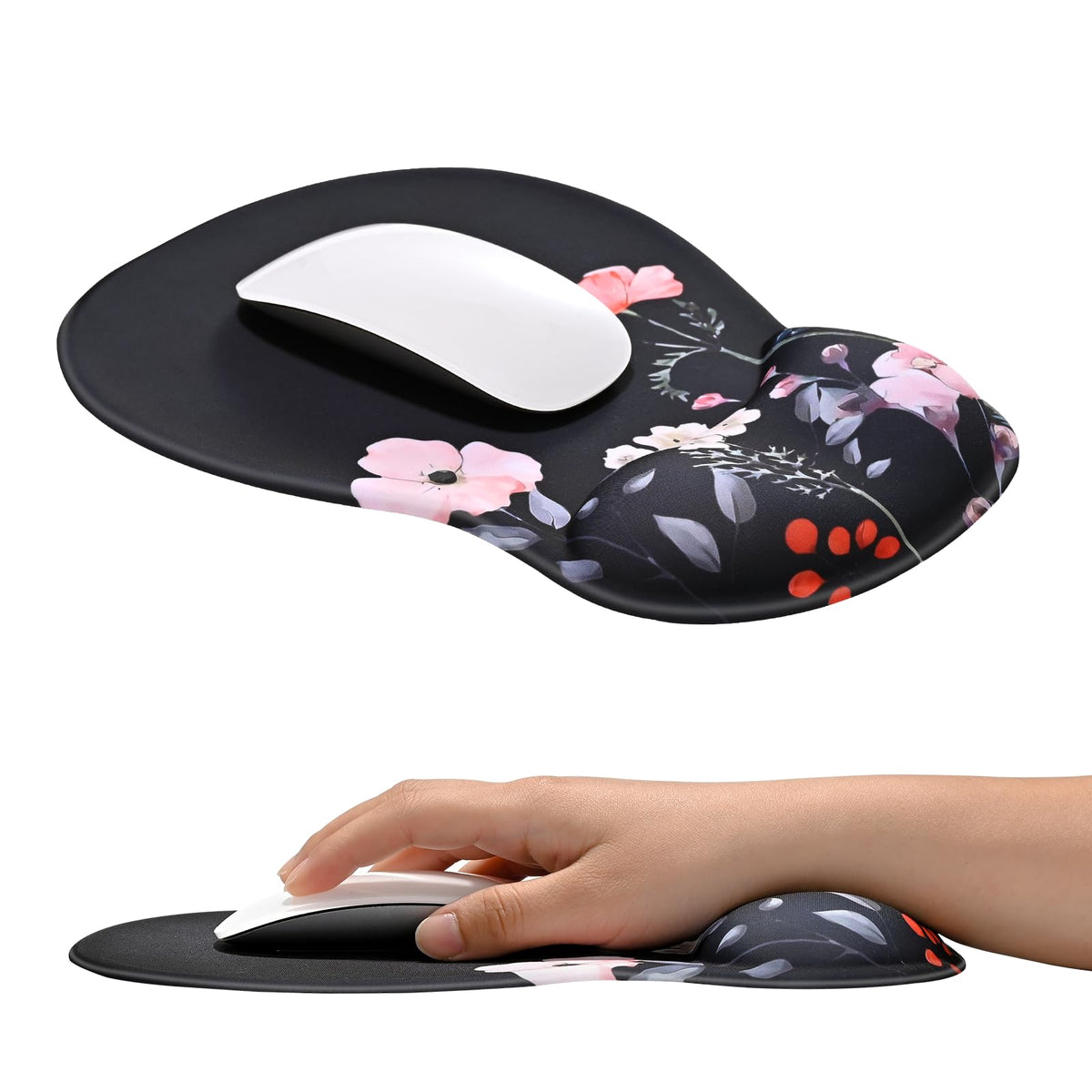 EooCoo Mouse Pad with Gel Wrist Rest, Ergonomic Mousepad Wrist Alignment