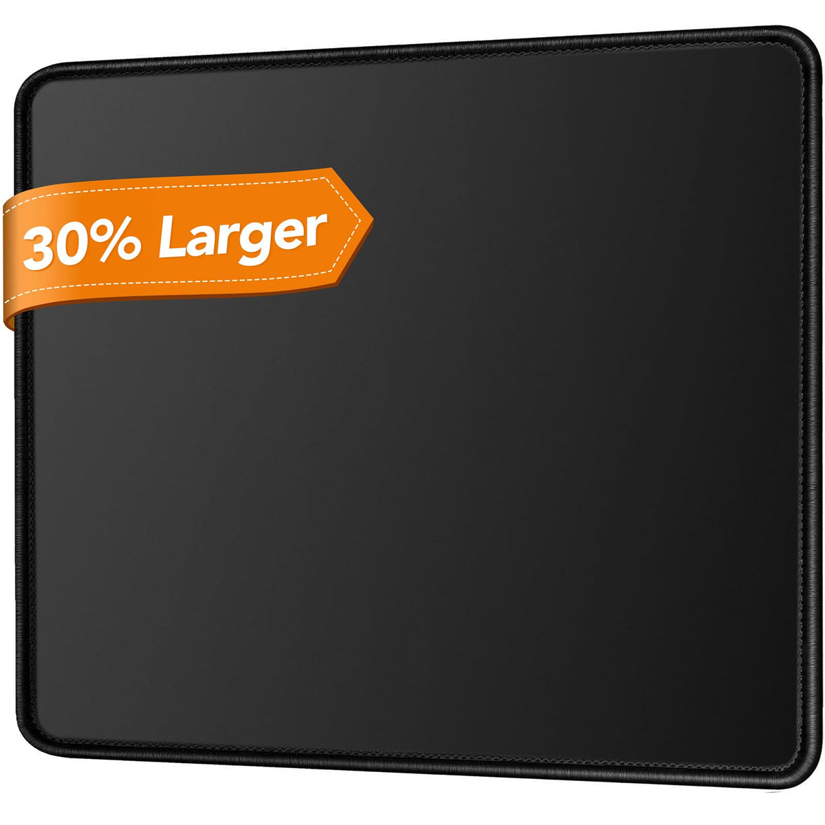 Mouse Pad Bundle Stitched Edges Premium Waterproof Gaming Mouse Mat Pad, Extends Battery Life Non-Slip Rubber Base Thick Black Mousepad for Laptop Computer & PC, 11 x 8.7 inch, Black-Pack of 6