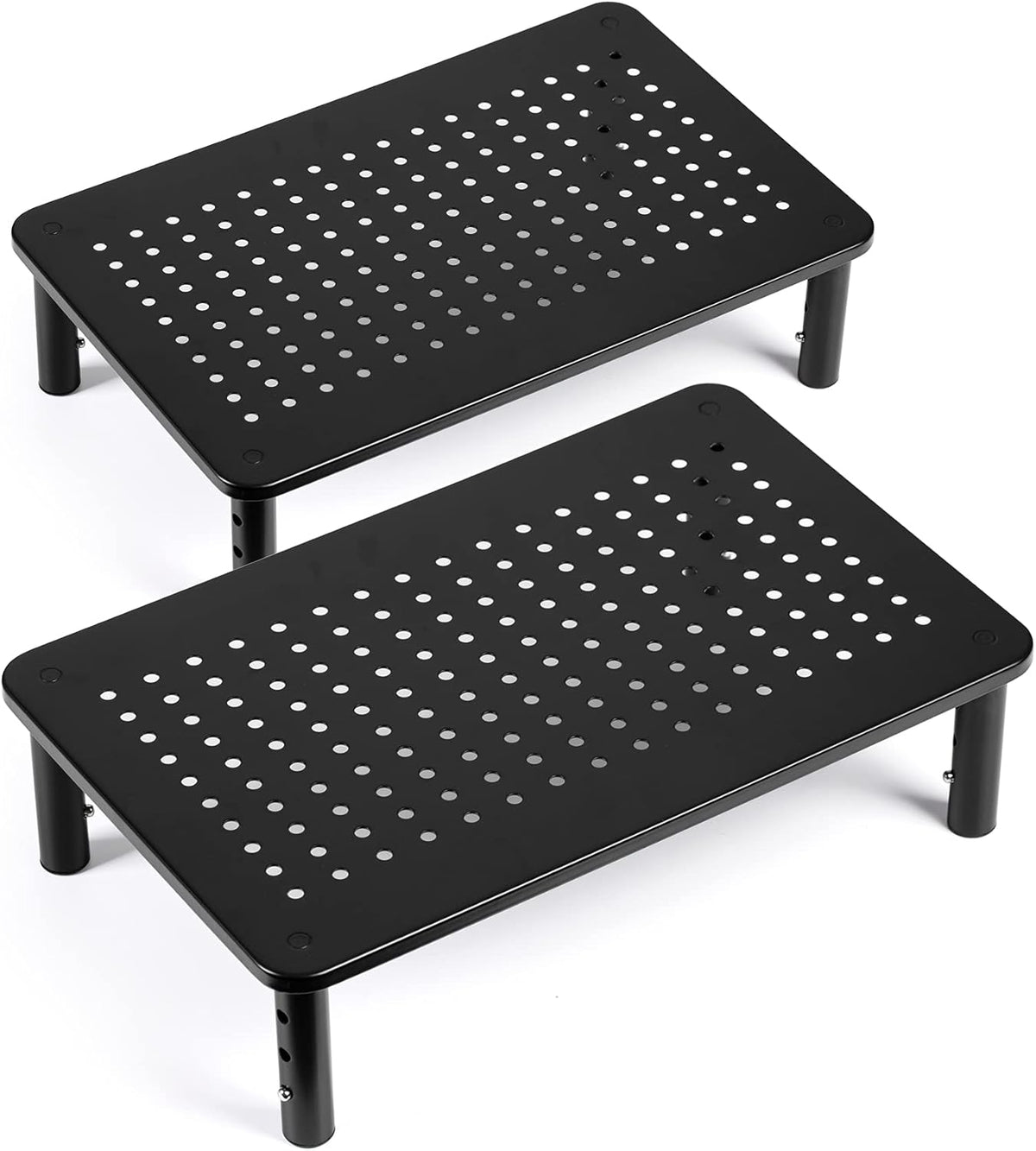 LOTEYIKE 2 Pack Monitor Riser Desktop Stand 3 Height Adjustable