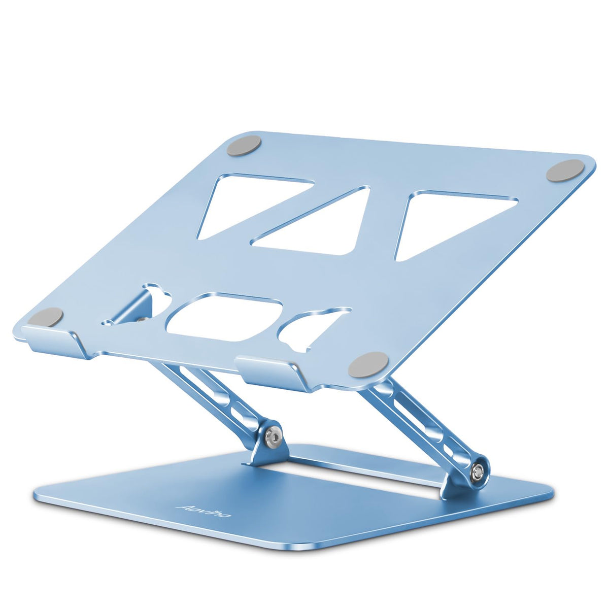 Aoviho Adjustable Laptop Stand for Desk,Portable Laptop Stand Holder and Riser,Foldable Aluminum Notebook Computer Stands for MacBook Air Pro HP Lenovo Dell Samsung Chromebook, 10-15.6 inch, Silver