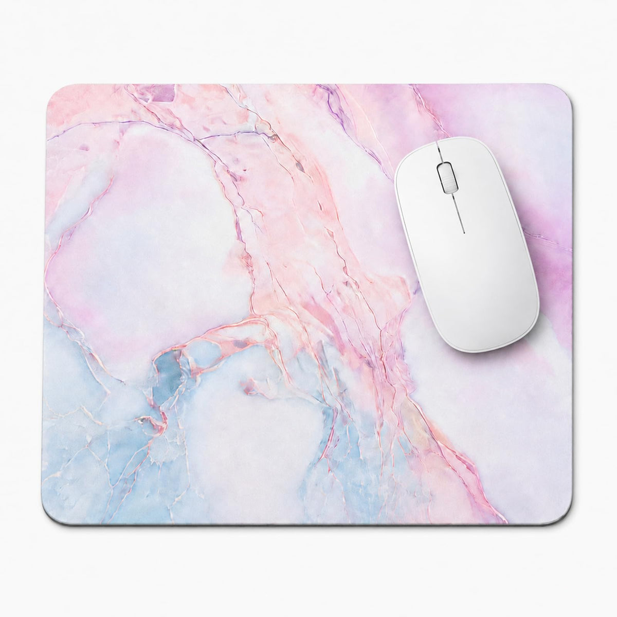 3 Pcs Vintage Flower Mouse pad,7.87×9.45 in Washable Square Desk Pad,Anti-Slip Rubber Base,Cute Floral Laptop Mat for Home Office Use