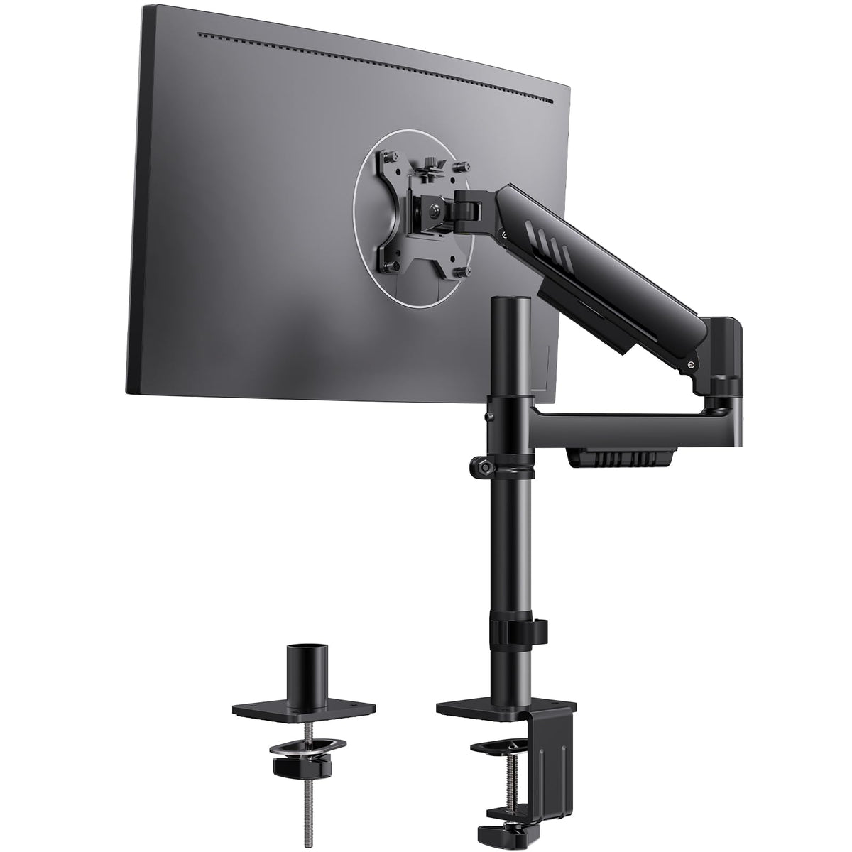 ErGear Dual Monitor Stand up to 33 inches Screen, Load-Bearing Max 22 lbs Each Arm, Adjustable Dual Monitor Mount, Sturdy Steel vesa Monitor Mount with Stable VESA 75x75 100x100mm