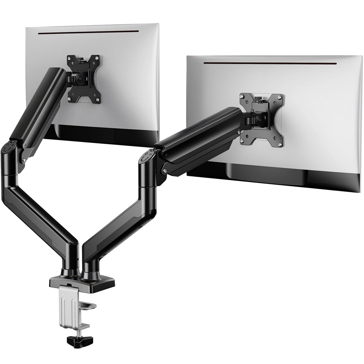 ErGear Single Monitor Arm, Fully Adjustable Monitor Mount for 13–34 Inch Screens, Fast Install Computer Monitor Stand with Tool-Free VESA Mount, Cable Management, Holds 19.8 lbs