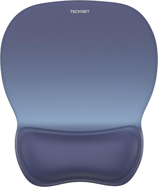 TECKNET Gel Ergonomic Mouse Pad with Wrist Rest, Non-Slip PU Base, Gradient