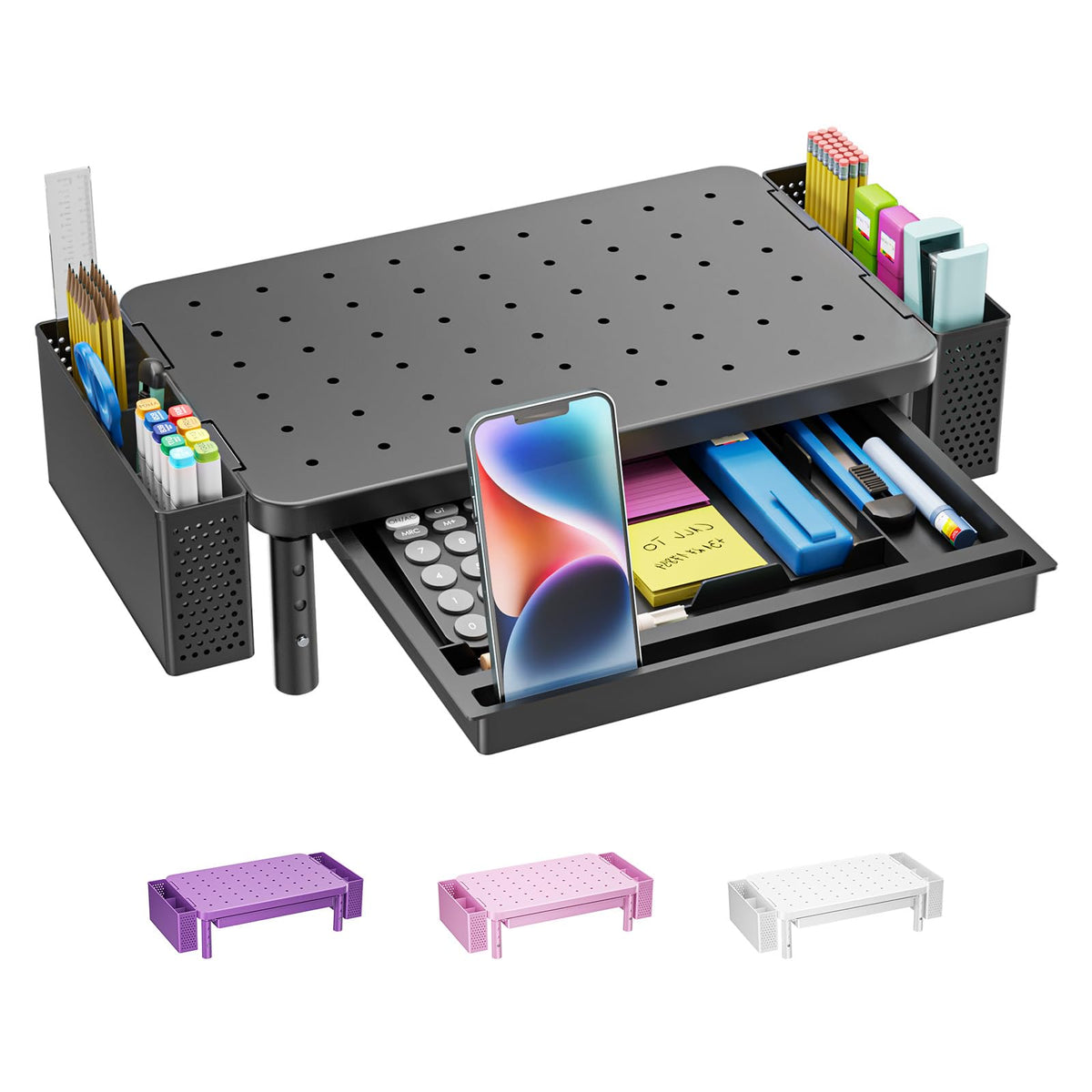 WALI Computer Monitor Stand for Desk, Adjustable Laptop Riser, up to 44 lbs