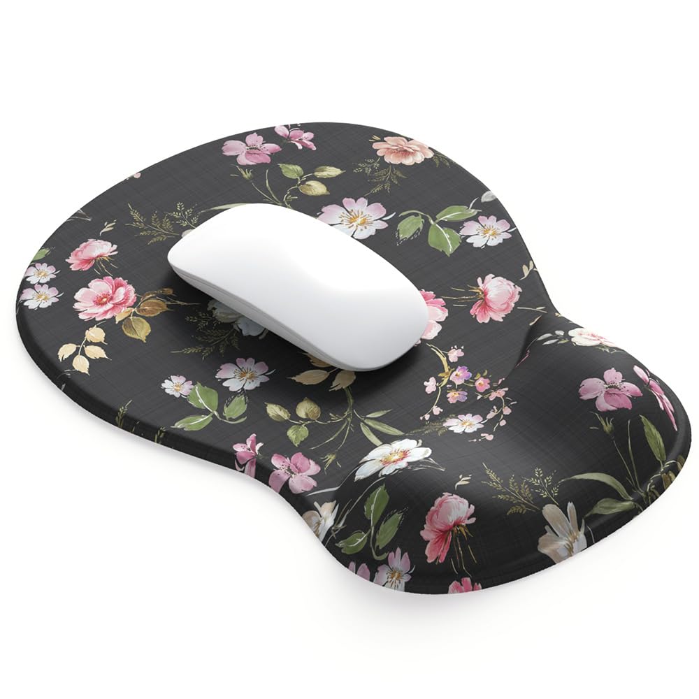 DEMON CHEST ErgoComfort Gel Wrist Rest Mouse Pad-Ergonomic Office Mousepad with Wrist Support-Non-Slip, Design Desk Accessories Mat for Home&Game Decor (02Pink Serenity)