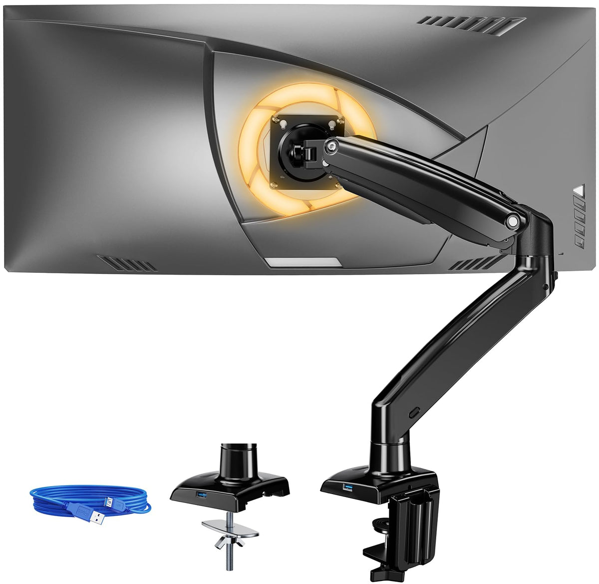 ErGear Dual Monitor Stand up to 33 inches Screen, Load-Bearing Max 22 lbs Each Arm, Adjustable Dual Monitor Mount, Sturdy Steel vesa Monitor Mount with Stable VESA 75x75 100x100mm