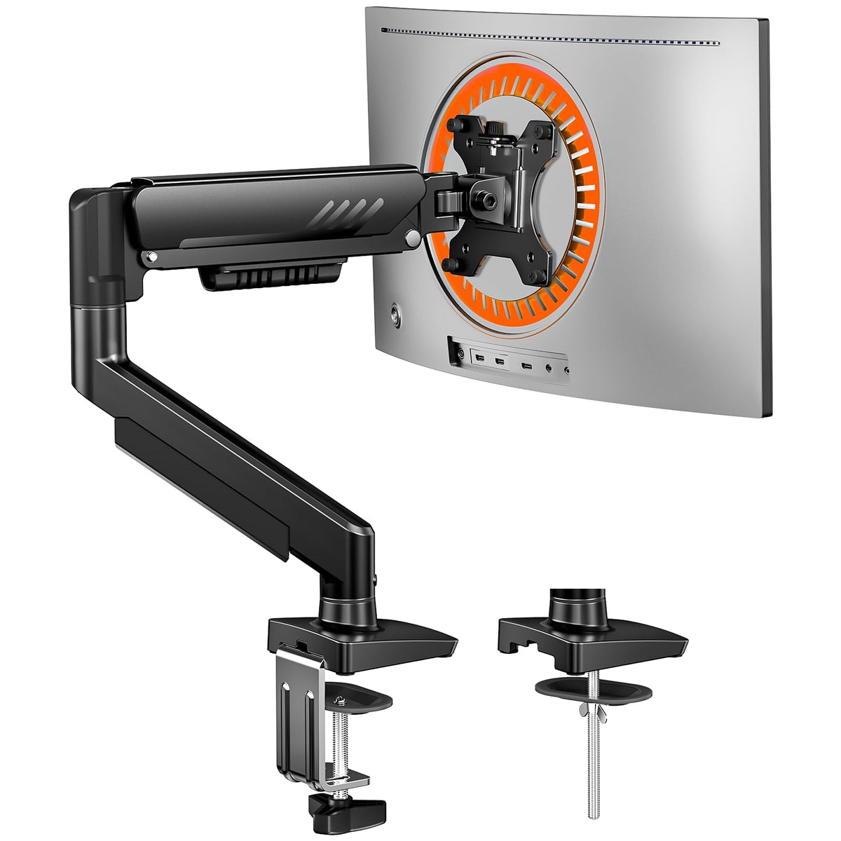 ErGear Dual Monitor Stand up to 33 inches Screen, Load-Bearing Max 22 lbs Each Arm, Adjustable Dual Monitor Mount, Sturdy Steel vesa Monitor Mount with Stable VESA 75x75 100x100mm