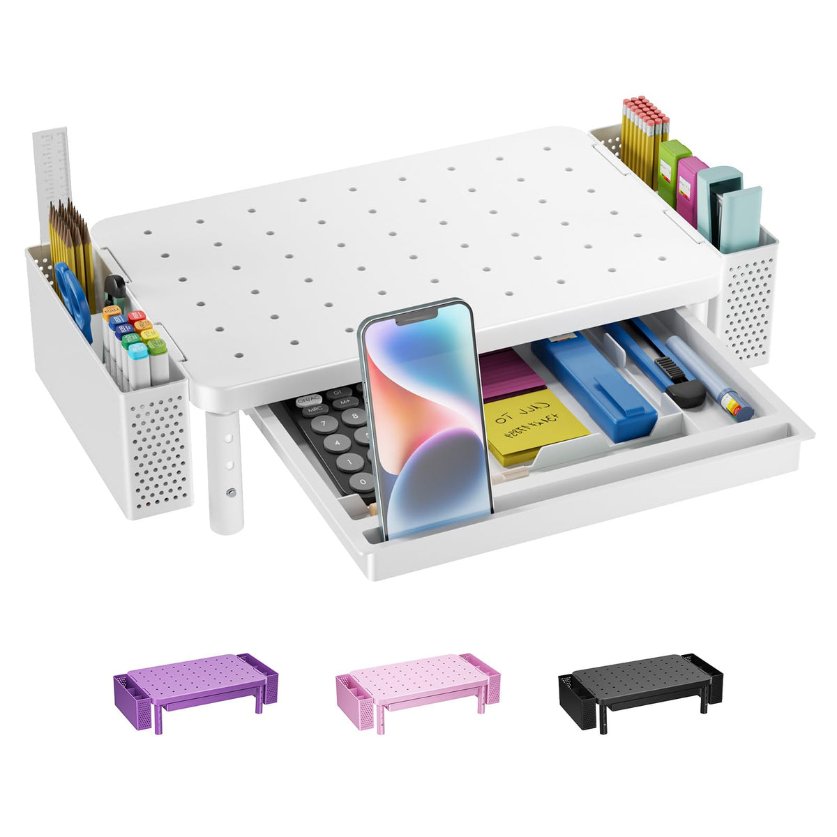 WALI Computer Monitor Stand for Desk, Adjustable Laptop Riser, up to 44 lbs