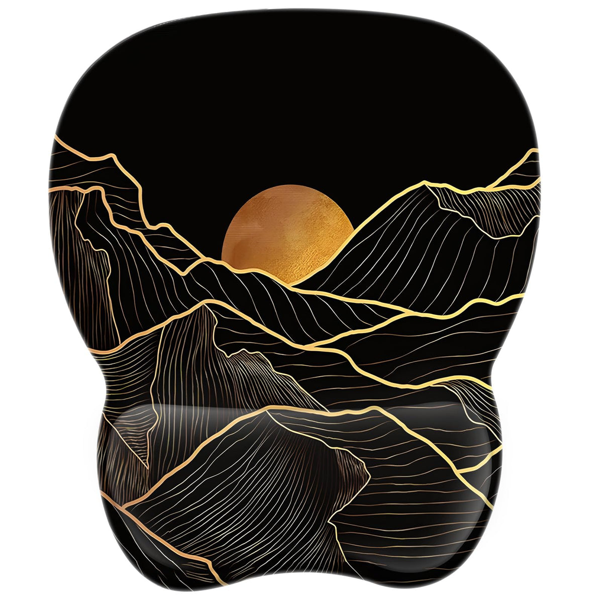EooCoo Ergonomic Mouse Pad with Wrist Rest, Memory Foam Support Mousepad