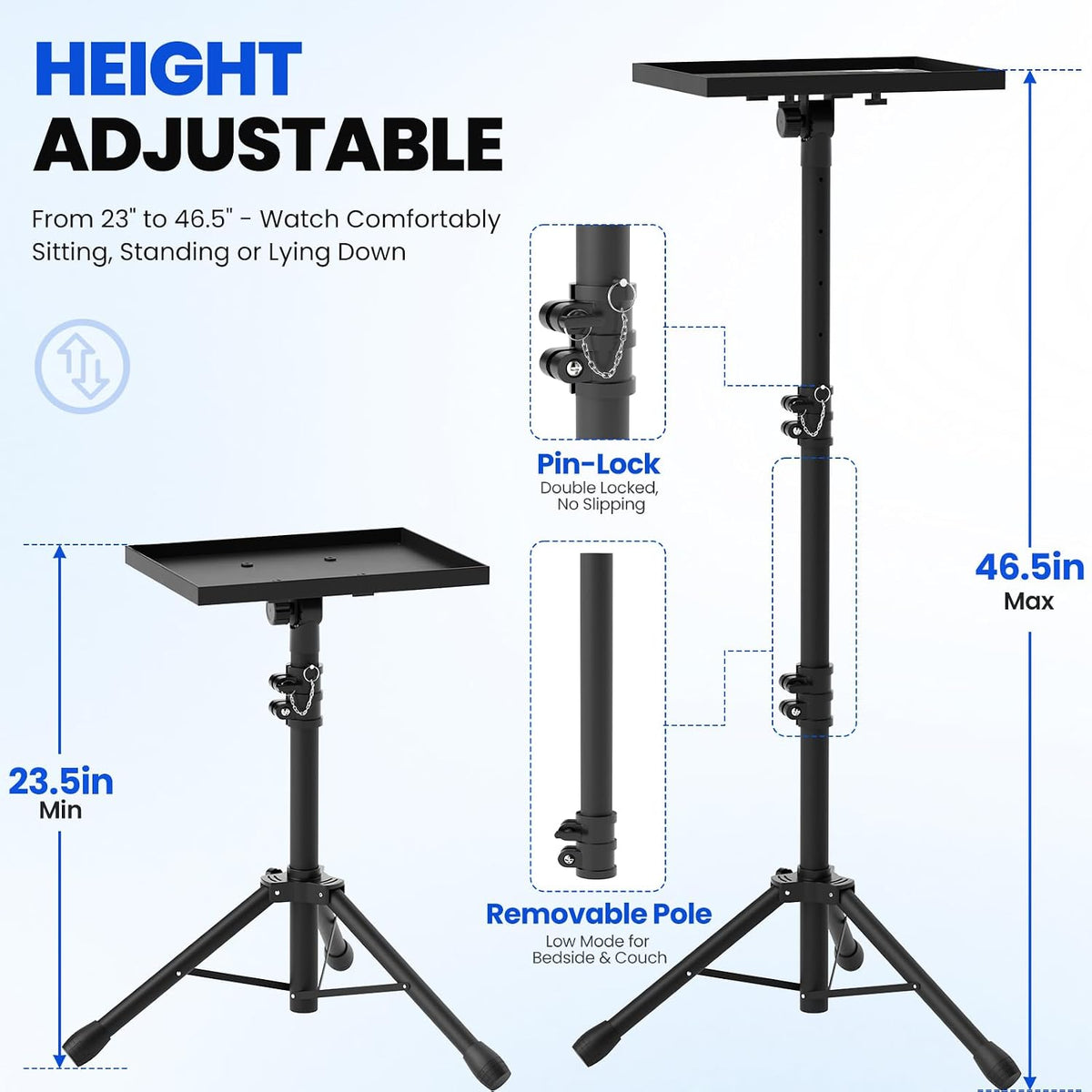 Projector Stand Tripod Laptop Stands Height Adjustable