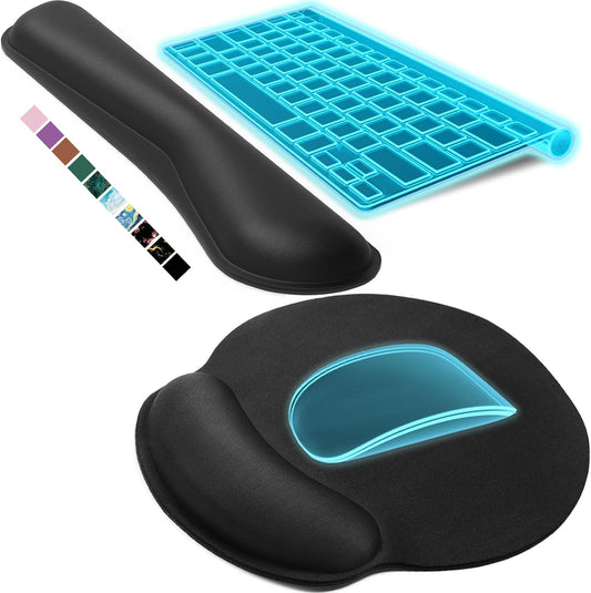 KTRIO Keyboard Wrist Rest & Mouse Pad with Wrist Rest, Black