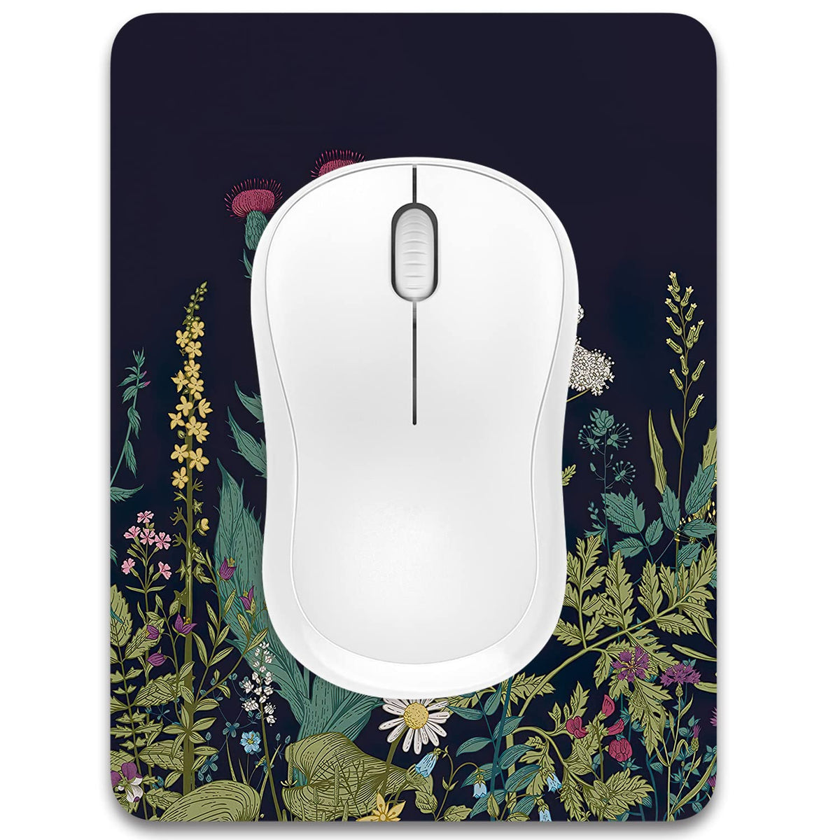 Small Mouse Pad, 6 x 8 Inch Thick Rubber Premium-Textured Non-Slip Portable & Washable Mini Mouse Mat for Women Men Wireless Laptops Keyboard Tray Gaming Work Computer Office Travel, Black