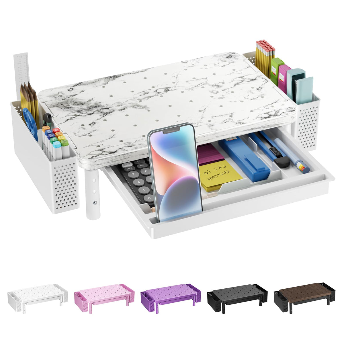 WALI Computer Monitor Stand for Desk, Adjustable Laptop Riser, up to 44 lbs