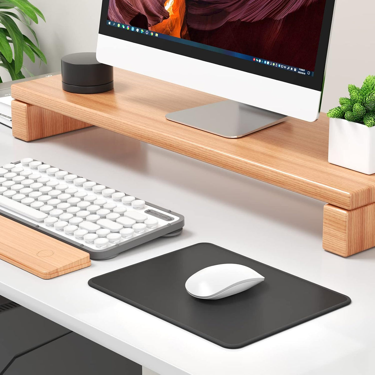 KTRIO 10 Pack Mouse Pads, Black Computer Mousepad for Desk, 11 x 8.5 in