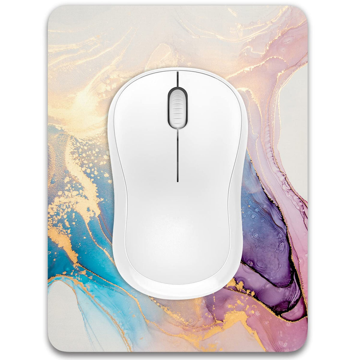 Small Mouse Pad, 6 x 8 Inch Thick Rubber Premium-Textured Non-Slip Portable & Washable Mini Mouse Mat for Women Men Wireless Laptops Keyboard Tray Gaming Work Computer Office Travel, Black