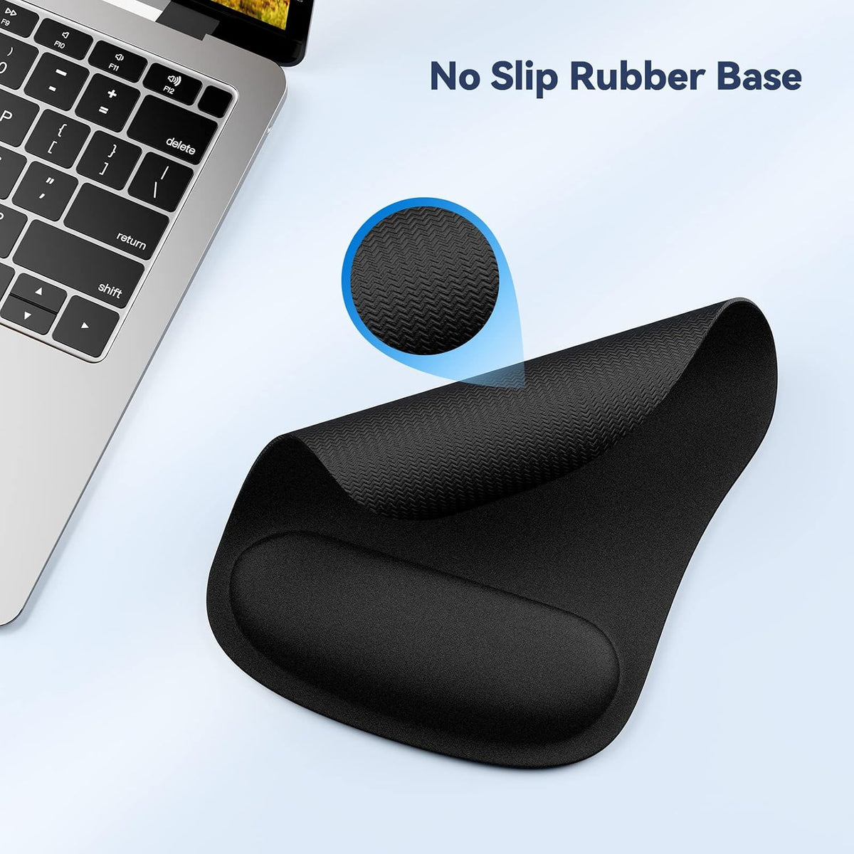 TECKNET Ergonomic Mouse Pad with Wrist Support Black