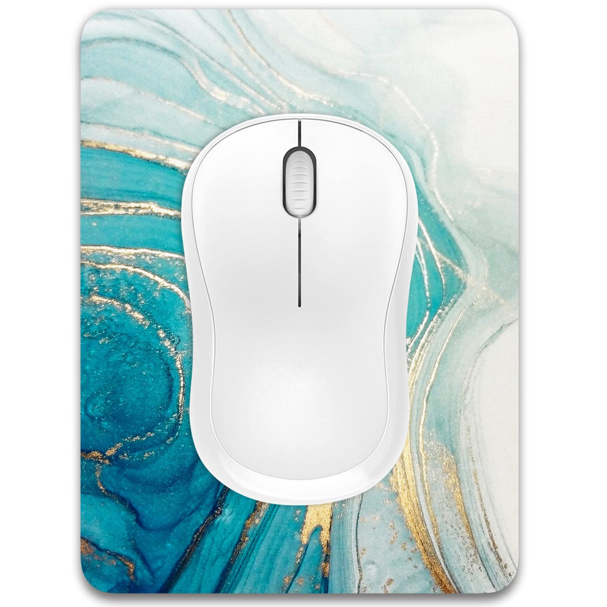 Small Mouse Pad, 6 x 8 Inch Thick Rubber Premium-Textured Non-Slip Portable & Washable Mini Mouse Mat for Women Men Wireless Laptops Keyboard Tray Gaming Work Computer Office Travel, Black