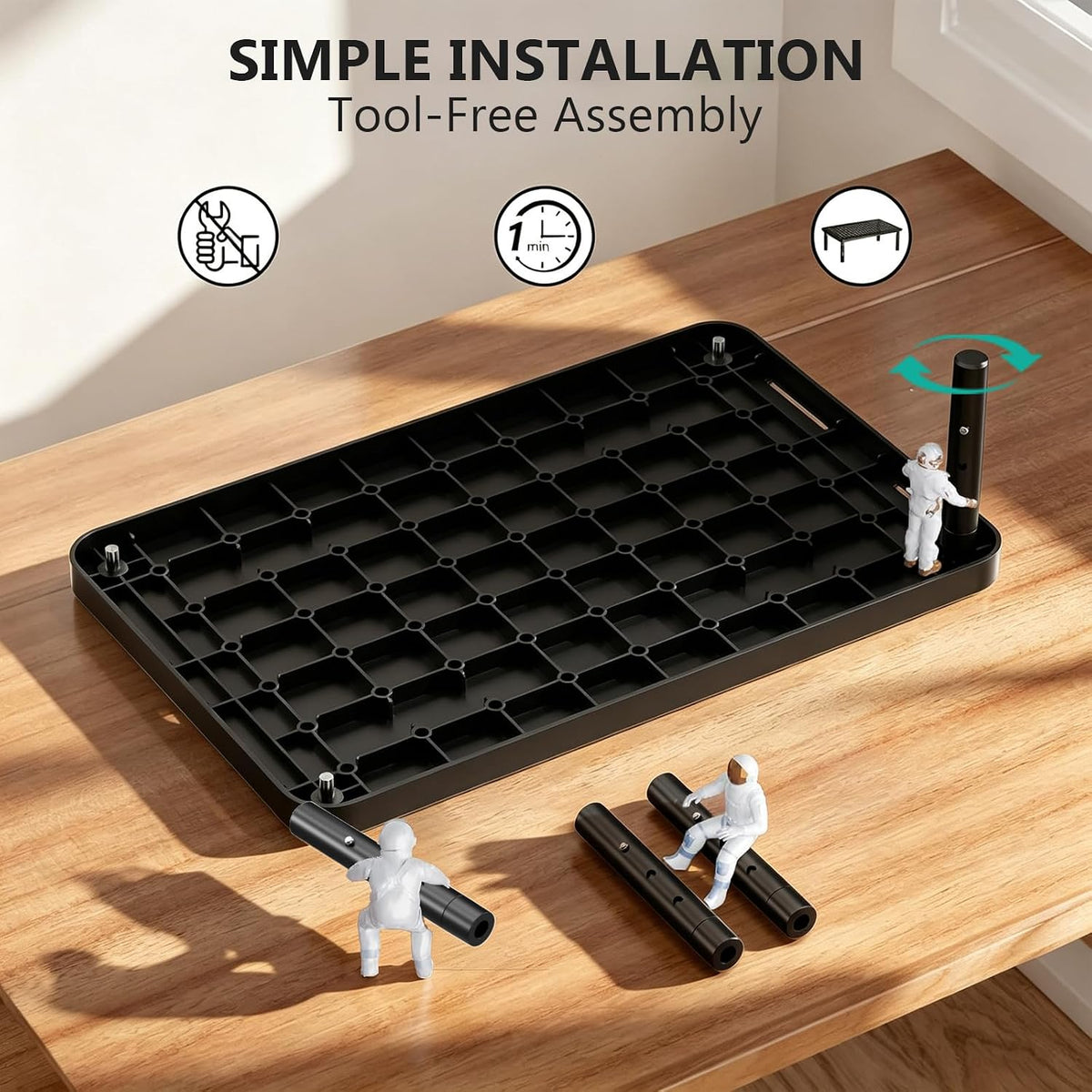 WALI Computer Monitor Stand for Desk, Adjustable Laptop Riser, up to 44 lbs