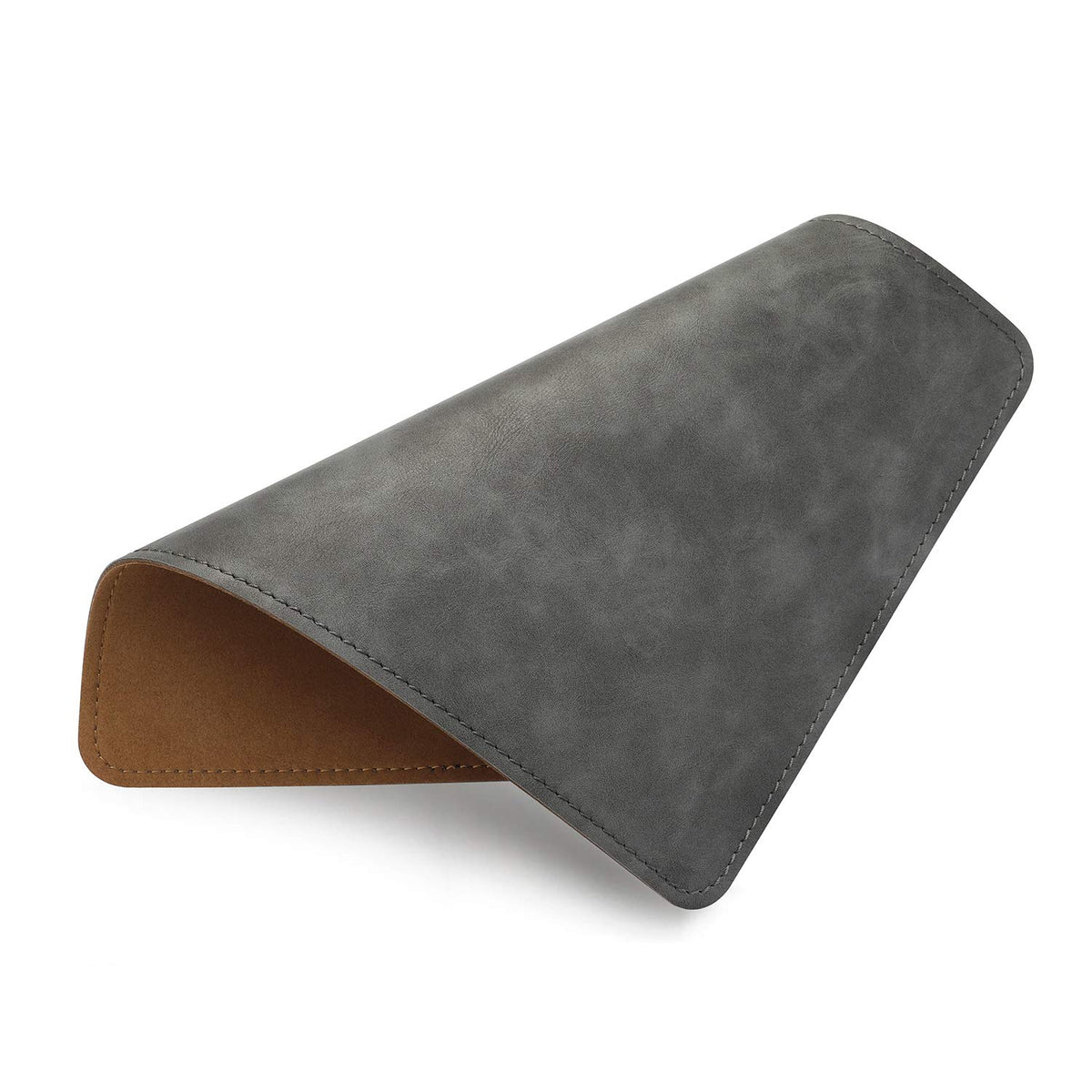 Mouse Pad, PU Mouse Pad，Leather Mouse Pad with Stitched Edge Micro-Fiber Base with Non-Slip Waterproof，Mouse Pad for Computers，Laptop, 8x11Inch (Caramel Brown)