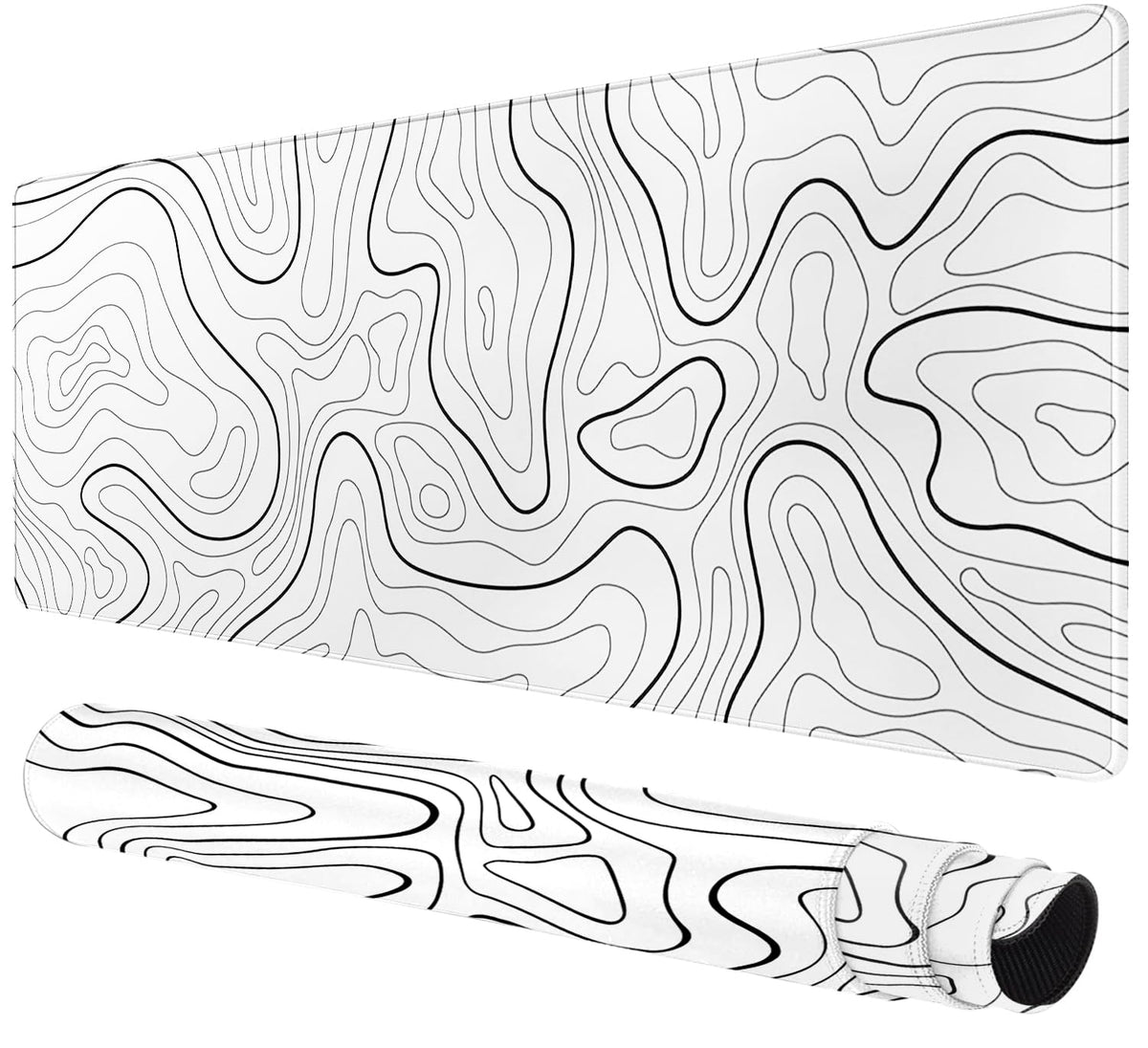 Rcege Large Gaming Mouse Pad Extended Desk Mat with Non Slip Stitched Edge