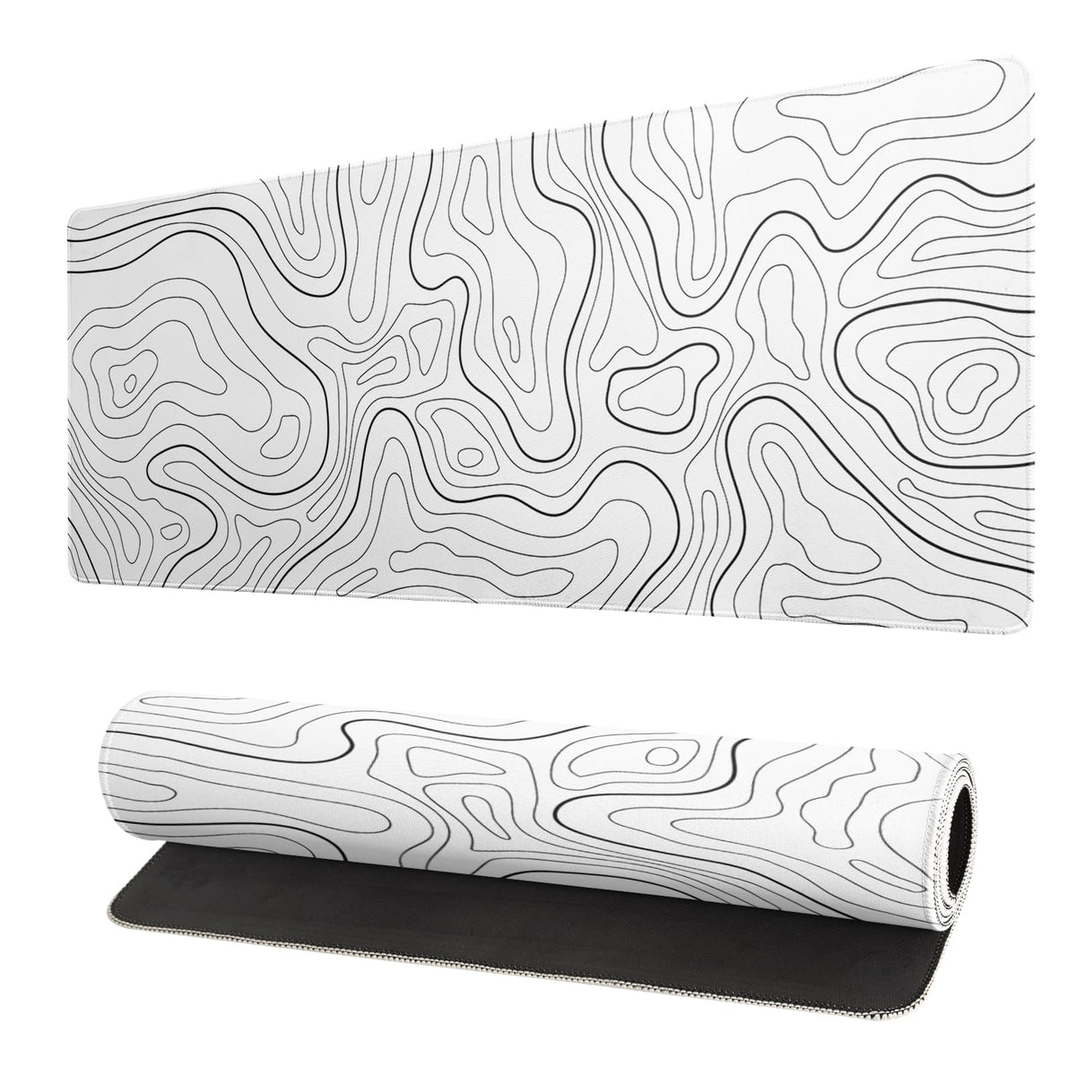Black and White Japanese Cherry Blossom Gaming Mouse Pad Sakura Death Life Flower Mat 31.5x11.8 Inch Texture Non-Slip Rubber Base Mousepad Stitched Edges Keyboard Desk Pad for Office Home Game