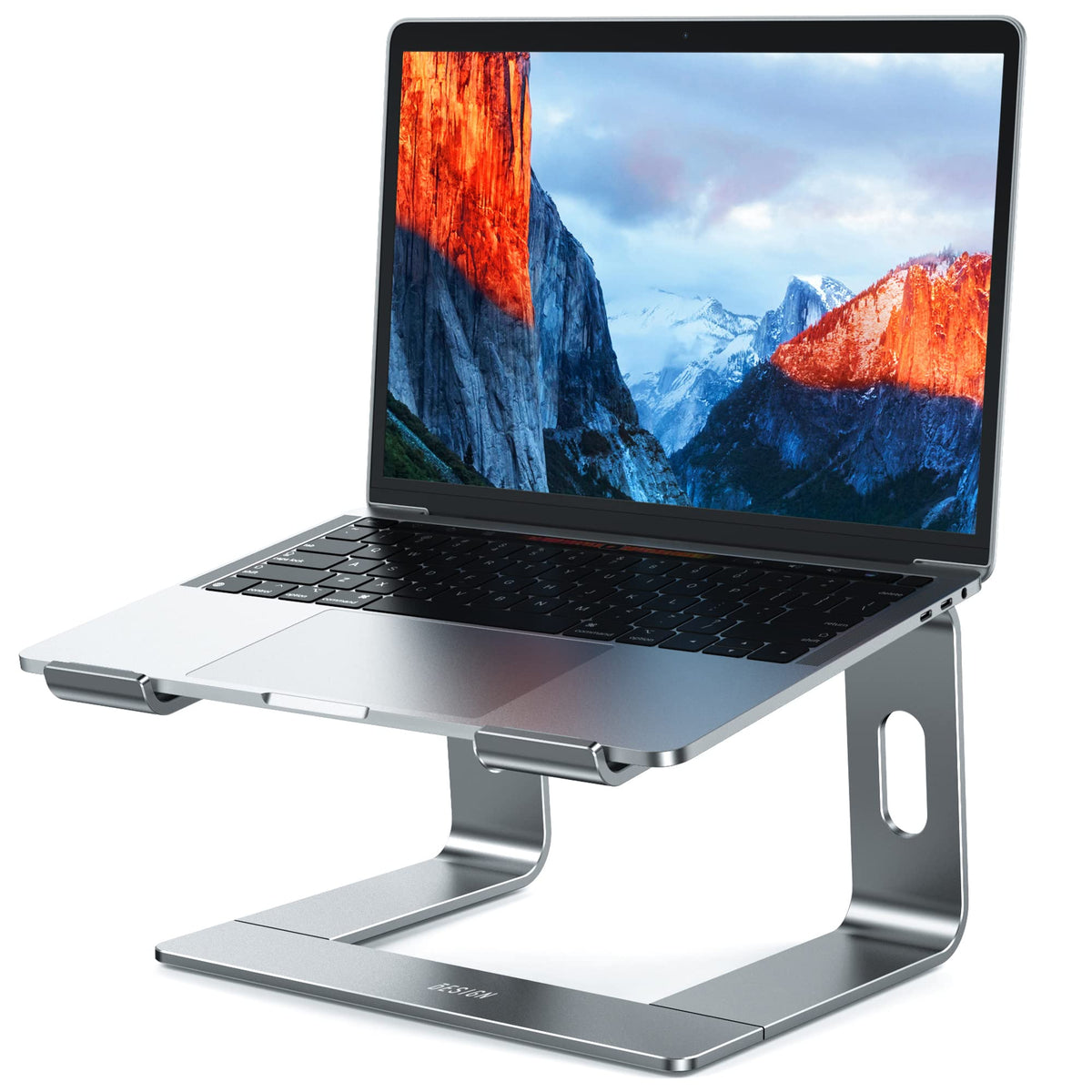BESIGN LS03 Aluminum Laptop Stand, Ergonomic Detachable Computer Stand, Notebook Riser, Laptop Mount Compatible with Air, Pro, Dell, HP, Lenovo More 10-15.6" Laptops, Silver
