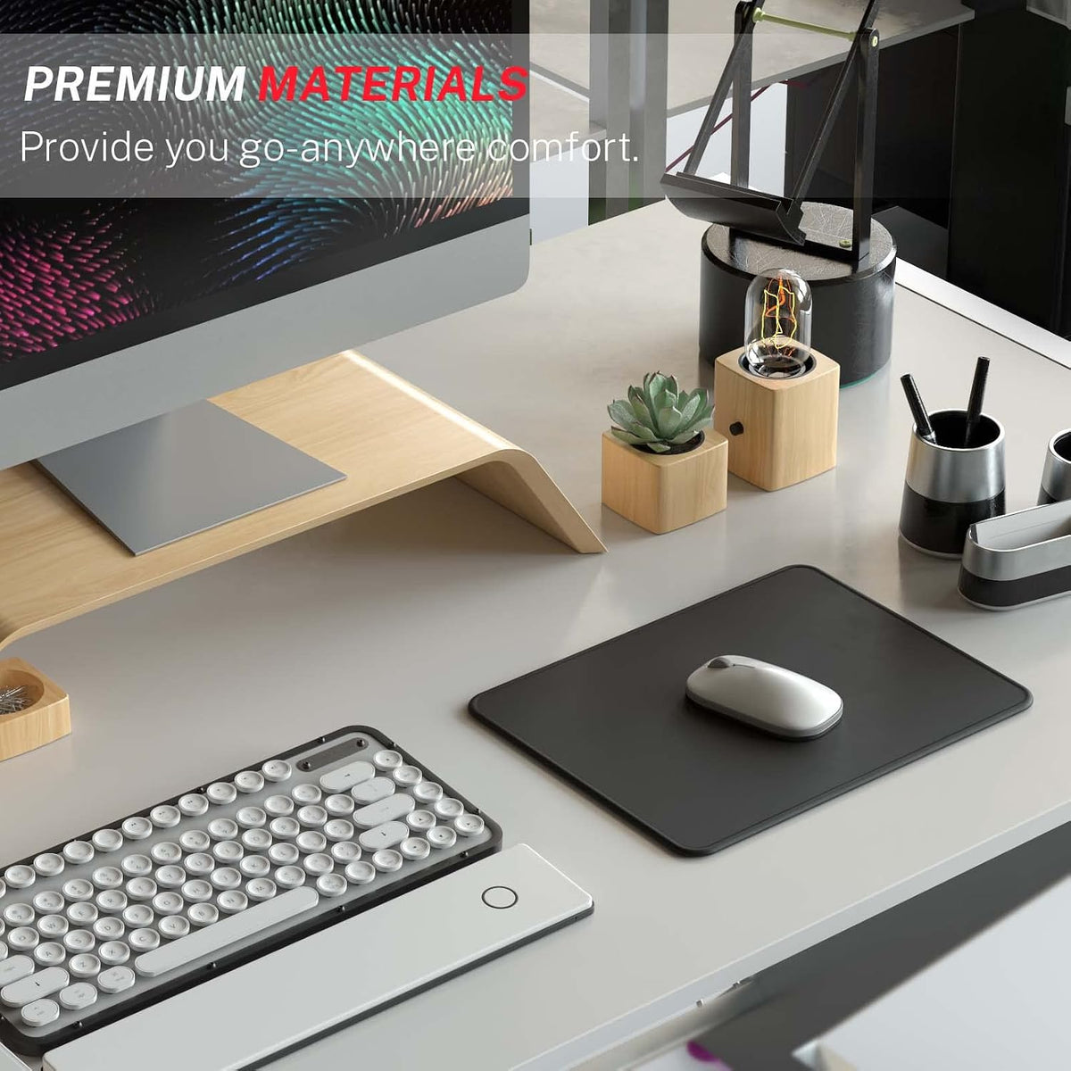 MROCO 3 Pack Mouse Pad, Black Mousepad for Desk, 30% Larger, 8.5 x 11 in