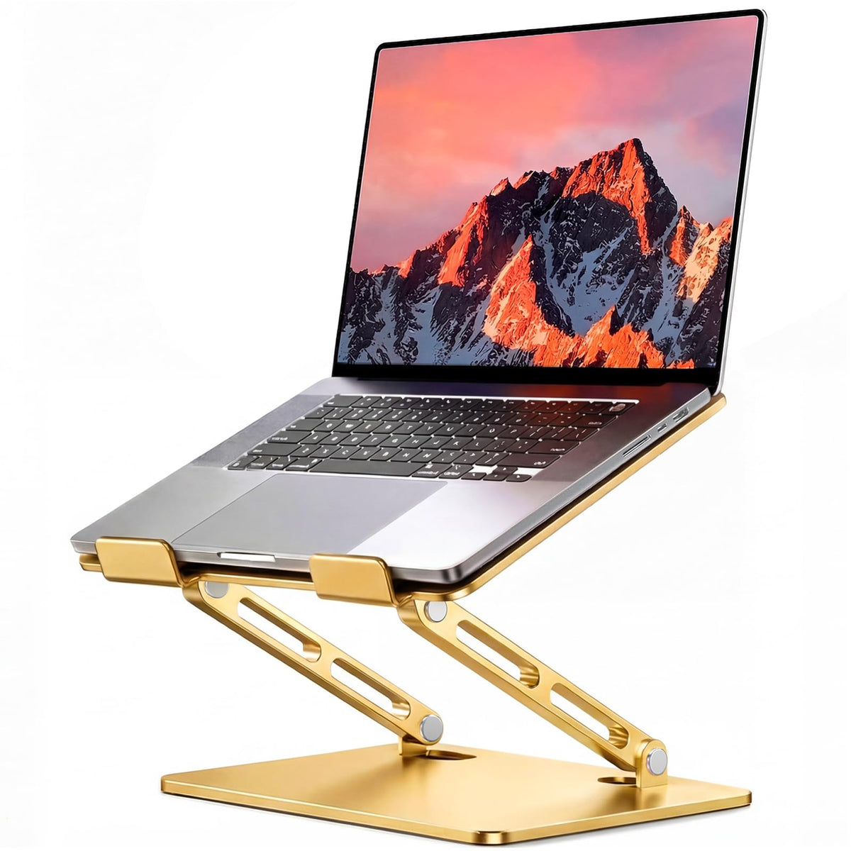 LOXP Adjustable Laptop Stand for Desk, Portable Airflow Laptop Riser Holder